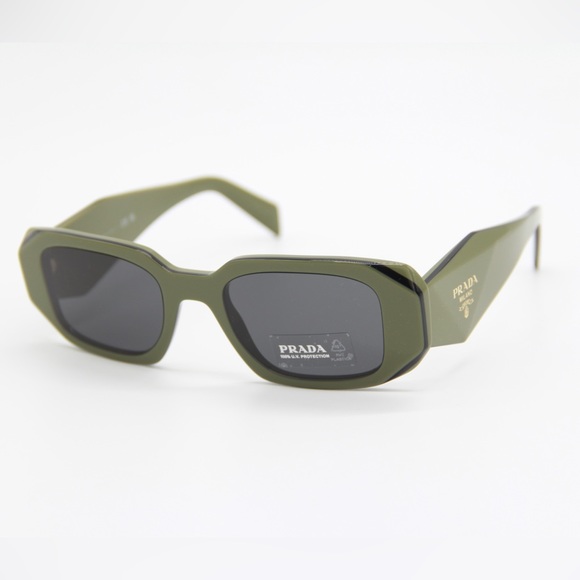 NEW PRADA GREEN PR17WS 13N5S0 UNISEX GREEN SUNGLASSES PRADA SPR 17W 13N-5S0 - Picture 6 of 14